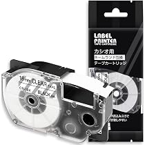 Amazon | 18mm 白地黒文字 CR-18WE と互換性のある ネームランド